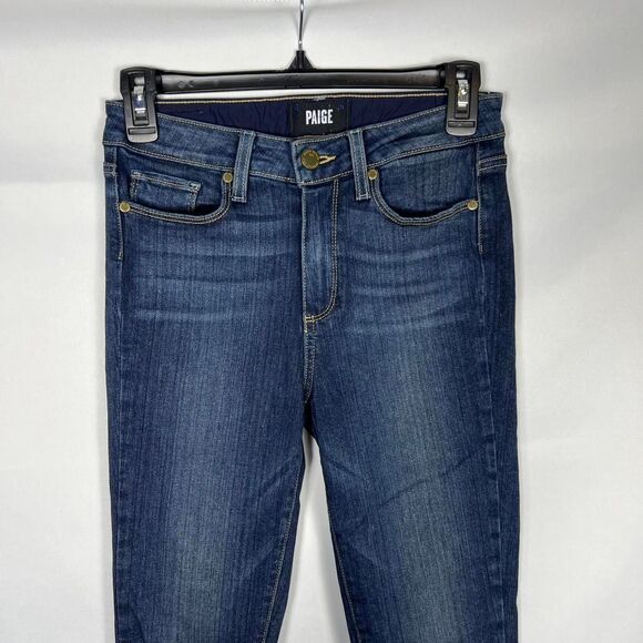 PAIGE Premium Denim Dark Wash Ankle Skinny Jeans (Size 26) - Picture 2 of 8